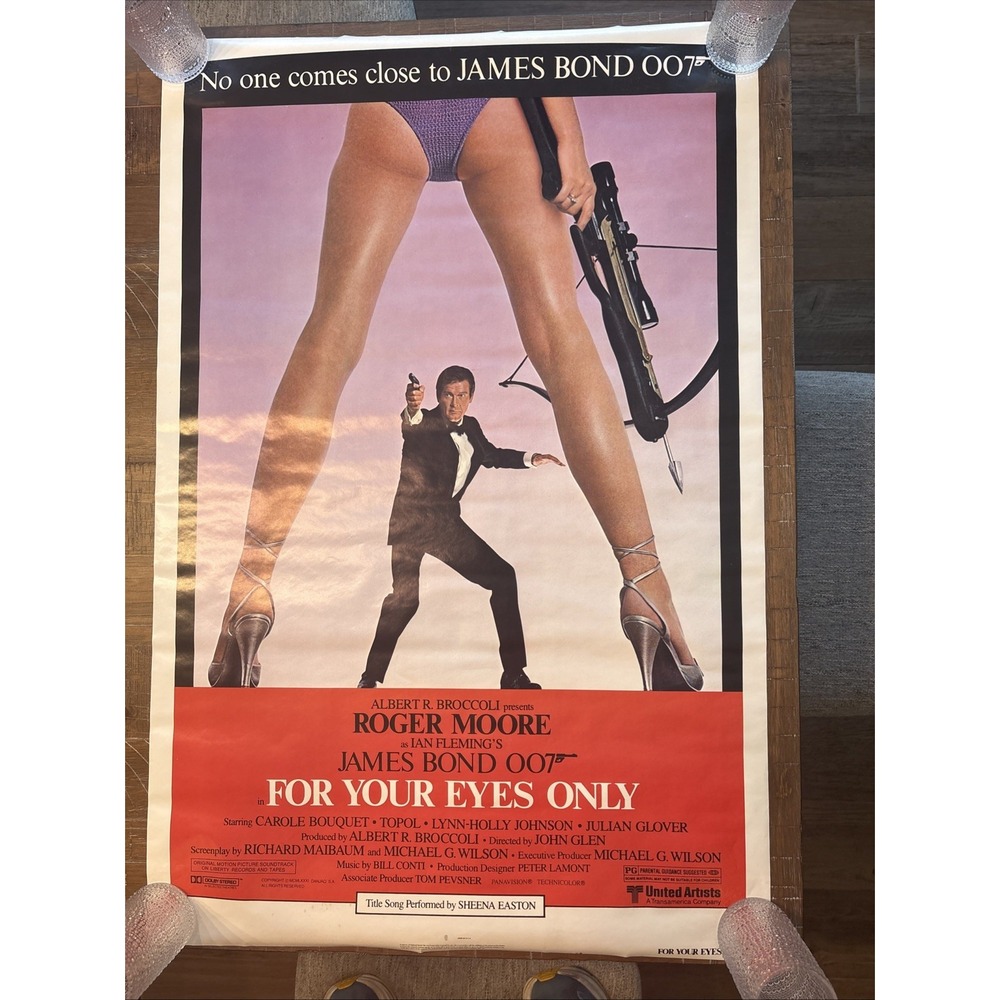 For Your Eyes Only Original Movie Poster James Bond 007 27"x41" 1981 Rolled